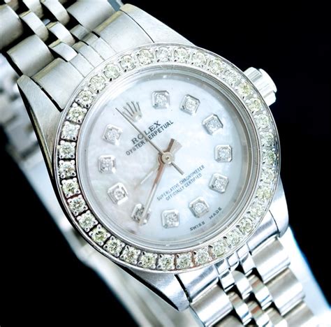 rolex diamond oyster perpetual day-date|Rolex men's watch diamond bezel.